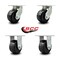 Service Caster 6 Inch Extra Heavy Duty Phenolic Wheel Caster Swivel 2 Rigid SCC, 4PK SCC-KP92S630-PHR-2-R-2 - alternate 3